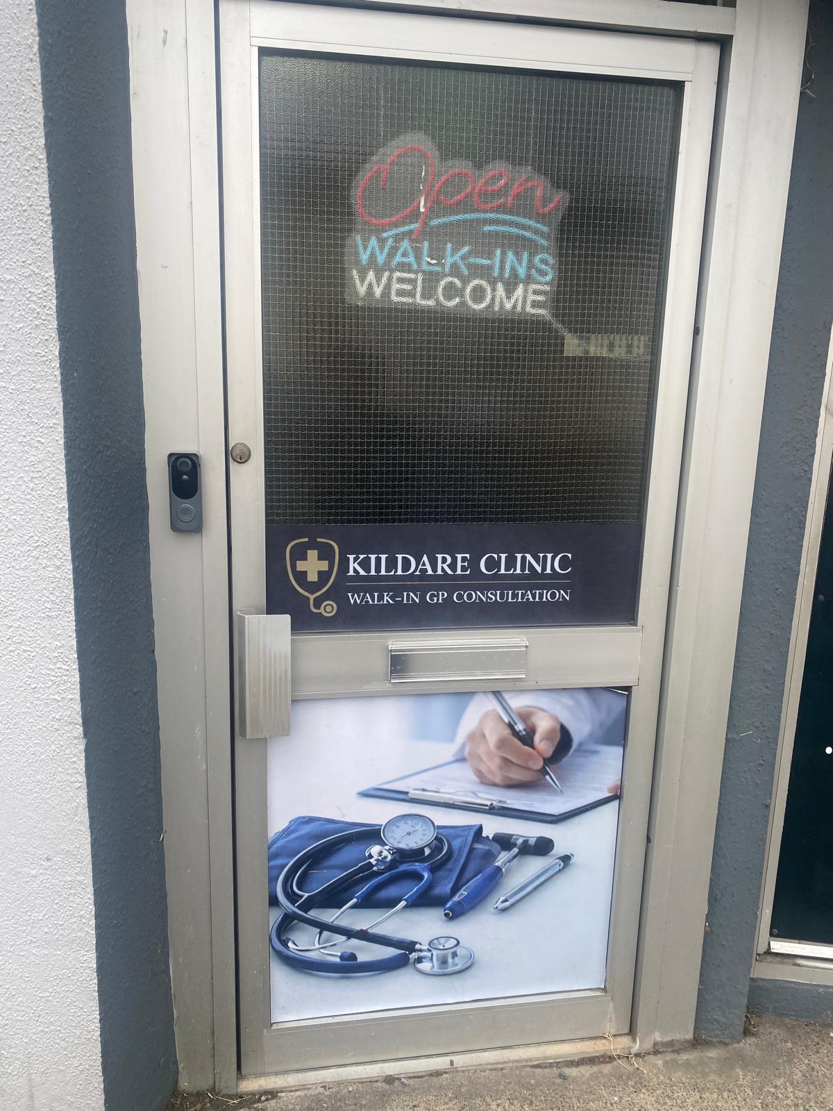Kildare Clinic entrance door